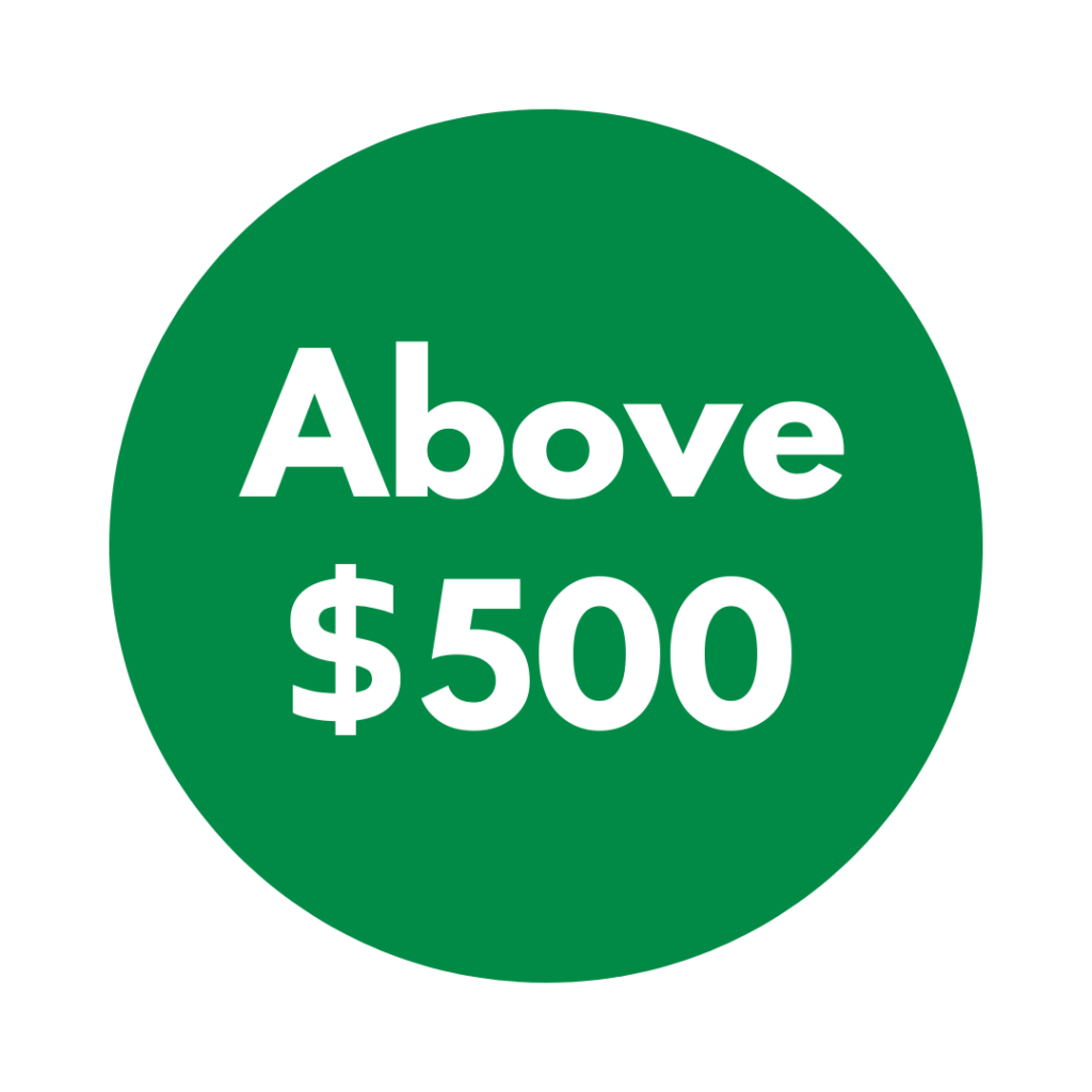 Above 500