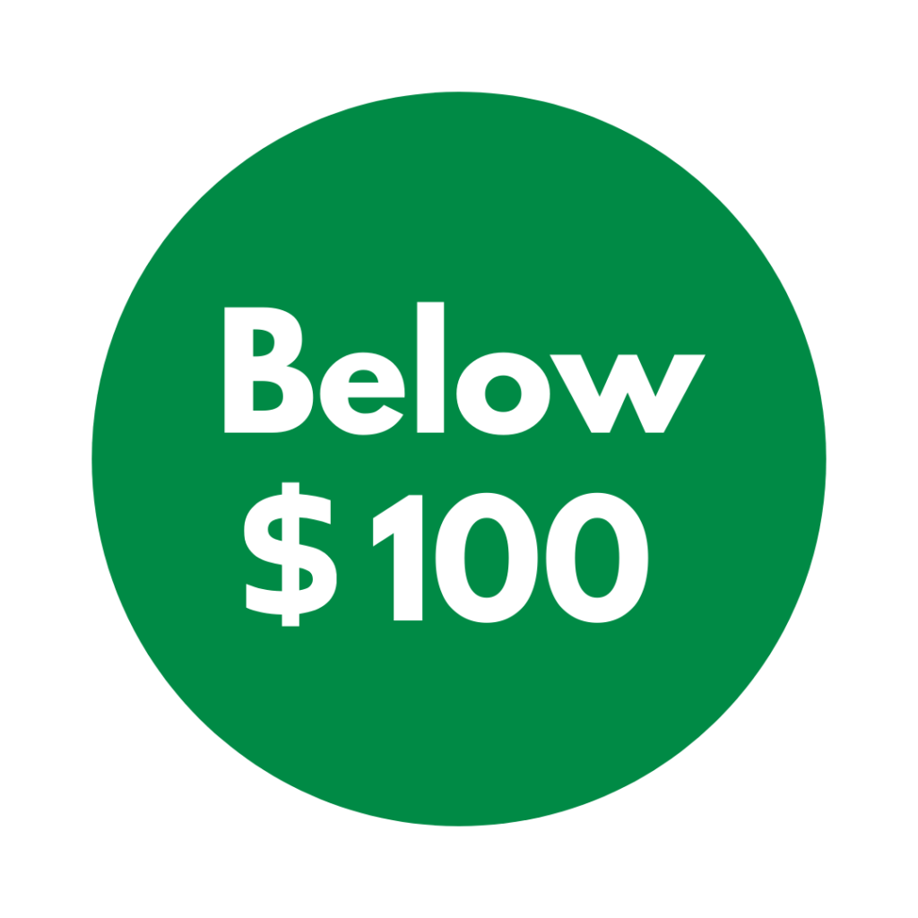 Below 100